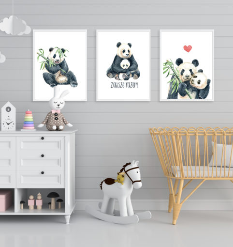 Rodzina Pandy - kolekcja obrazków